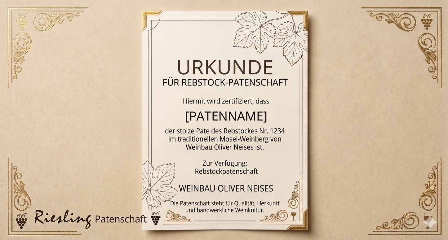 Repstockpatenschaft Irscher Sonnenberg Riesling